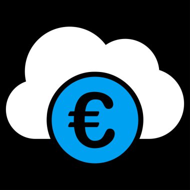 Euro bulut bankacılık simgesi