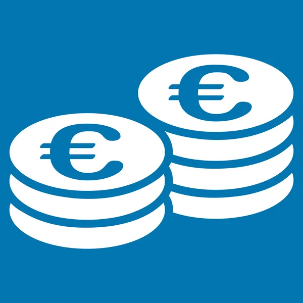 Ícone de moedas de euro —  Vetores de Stock