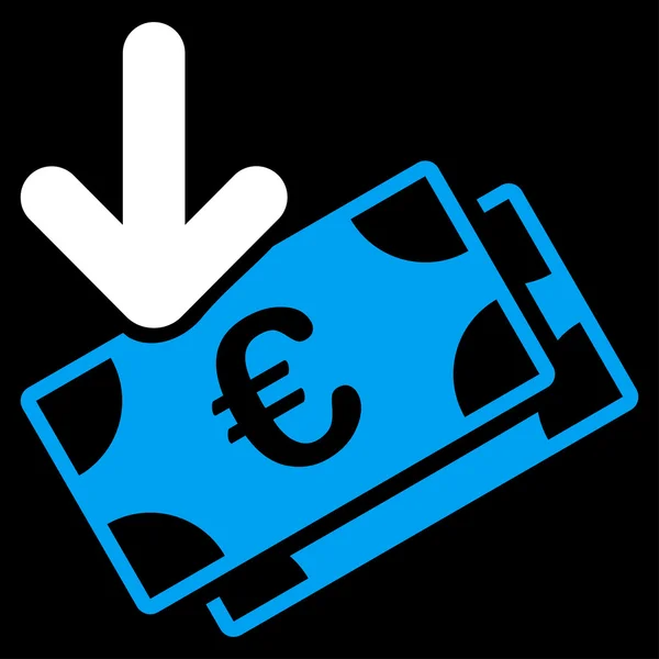 Icono de ingresos del euro — Archivo Imágenes Vectoriales
