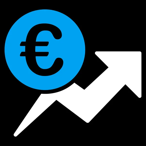 Euro Sales Growth Icon — Vector de stoc