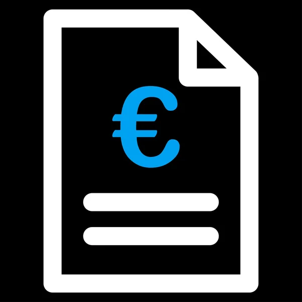 Euro Invoice Icon — Stock Vector