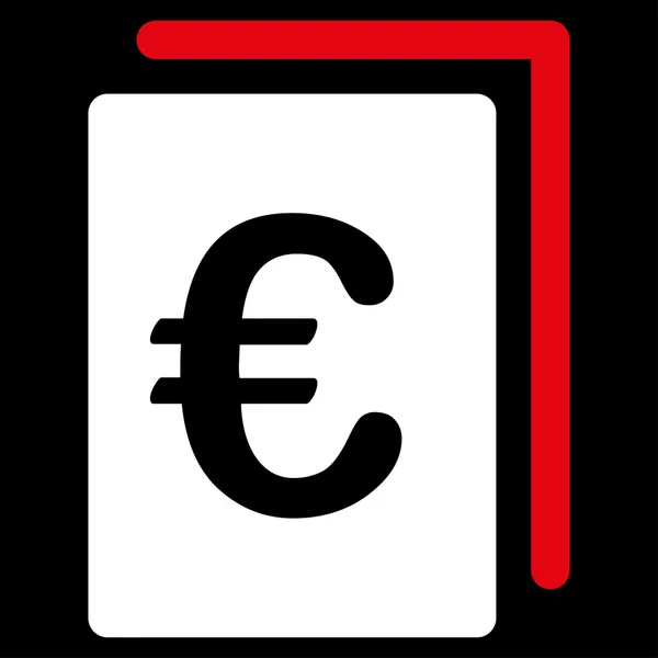 Ícone do Documento Euro — Vetor de Stock