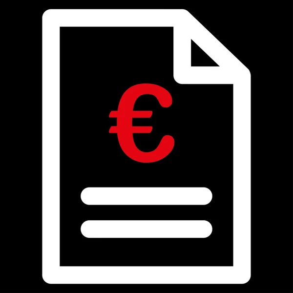 Icône Facture Euro — Image vectorielle