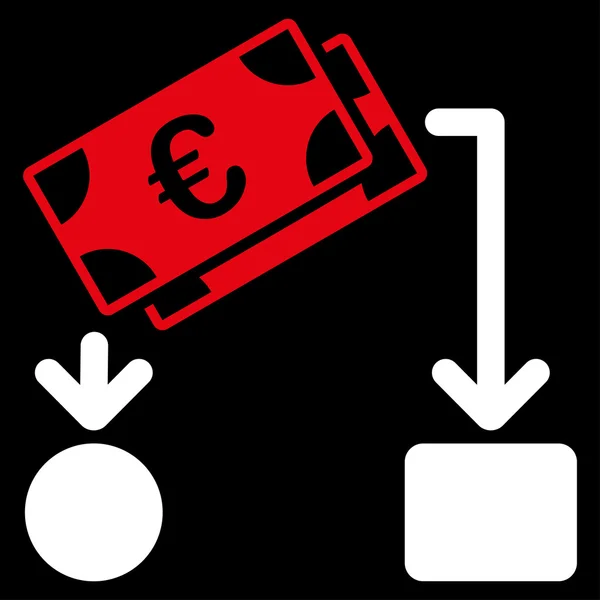 Ikona euro Cash-Flow — Stockový vektor
