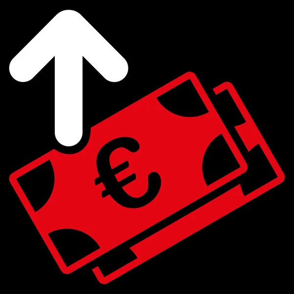 Spend Euro Banknotes Icon — Stock Vector