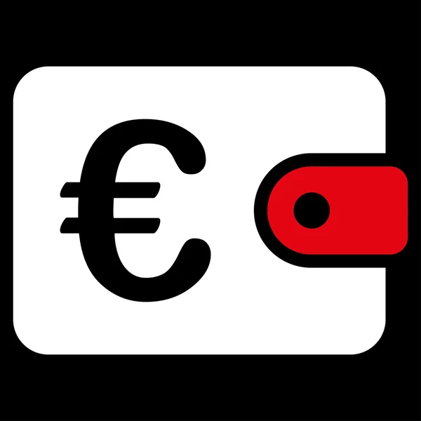 Euro Monedero icono — Vector de stock