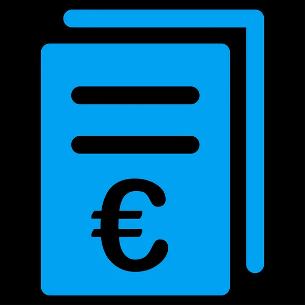 Euro Catalogue Liste Icône — Image vectorielle