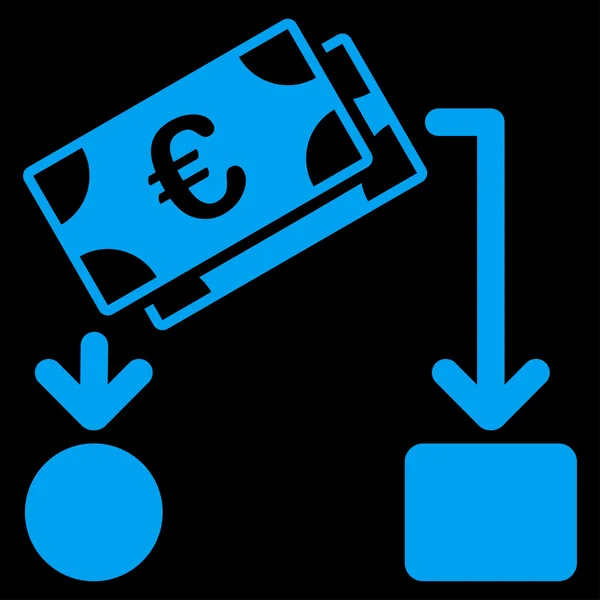 Euro Ícone de fluxo de caixa —  Vetores de Stock