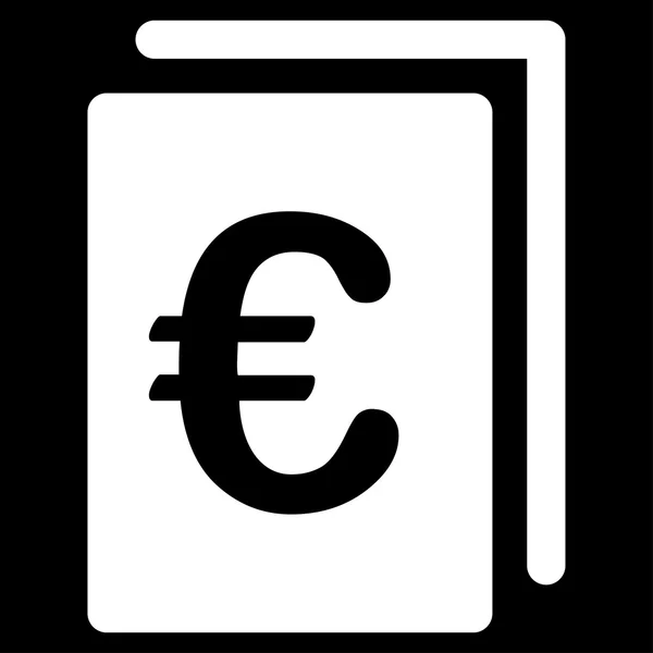 Euron dokumentikonen — Stock vektor