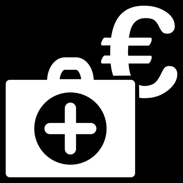 Πληρωμή ιατρικών εικονίδιο ευρώ — Διανυσματικό Αρχείο