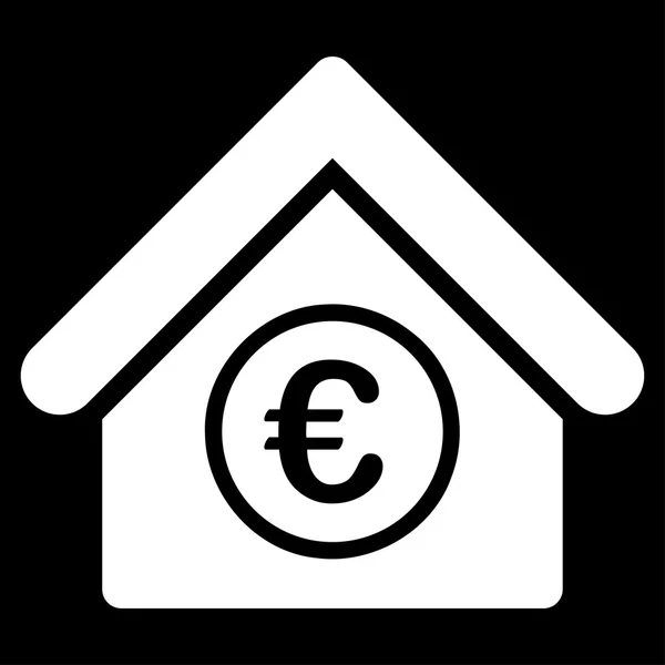 Centro Financiero Euro Icono — Vector de stock