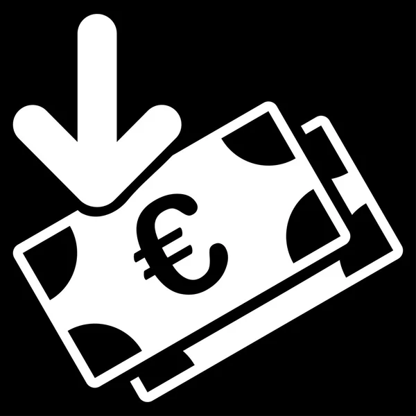 Ikona příjmu euro — Stockový vektor