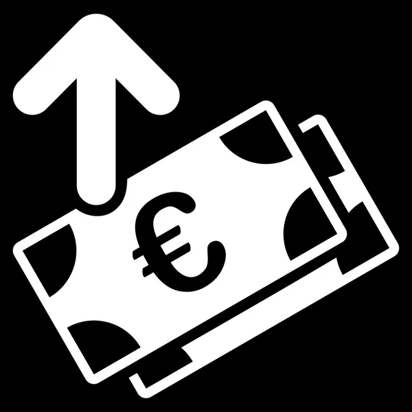 Tillbringa eurons sedlar ikonen — Stock vektor
