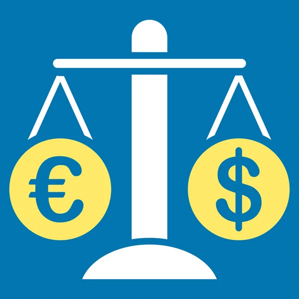 Moeda comparar ícone — Vetor de Stock