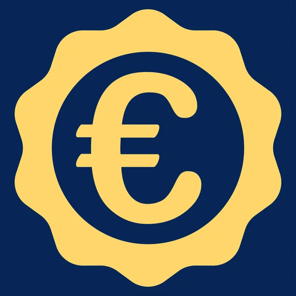Euro Prize Seal Icon — Stock Vector