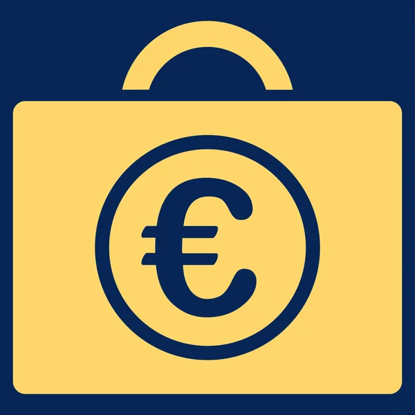 Euron bagage ikonen — Stock vektor