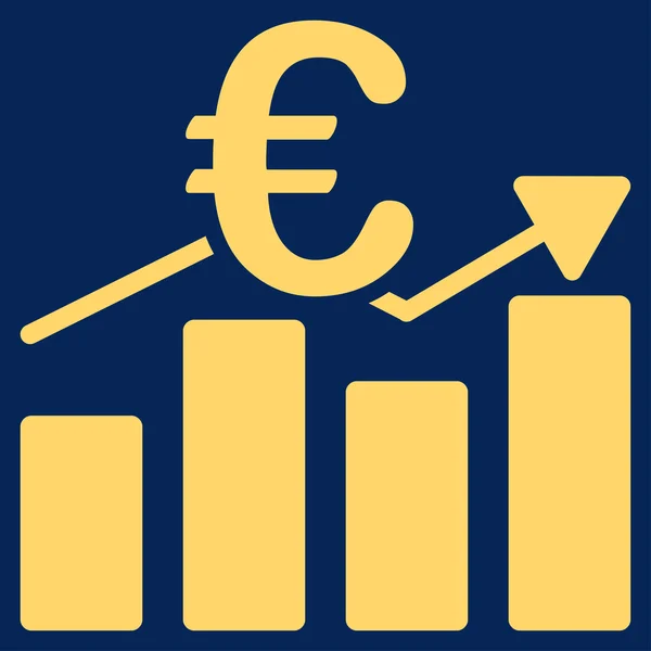 Euro Business grafiek pictogram — Stockvector