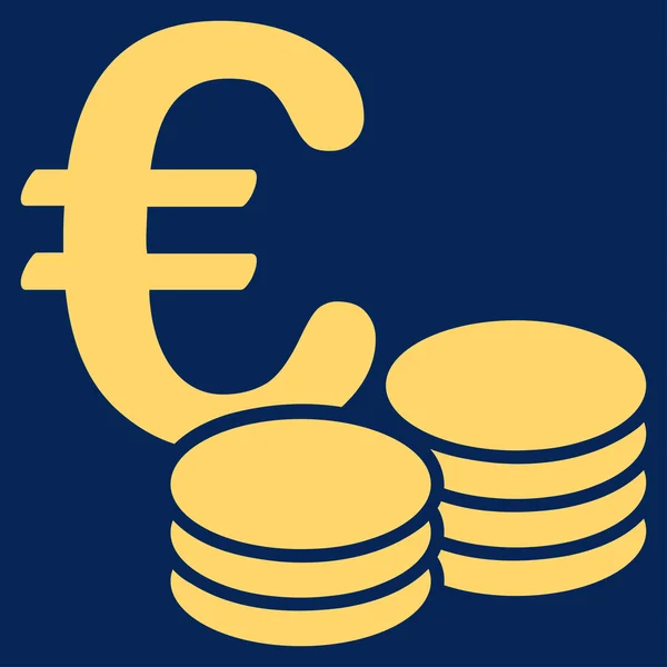 Euro Coin Stacks Icon — Stock Vector