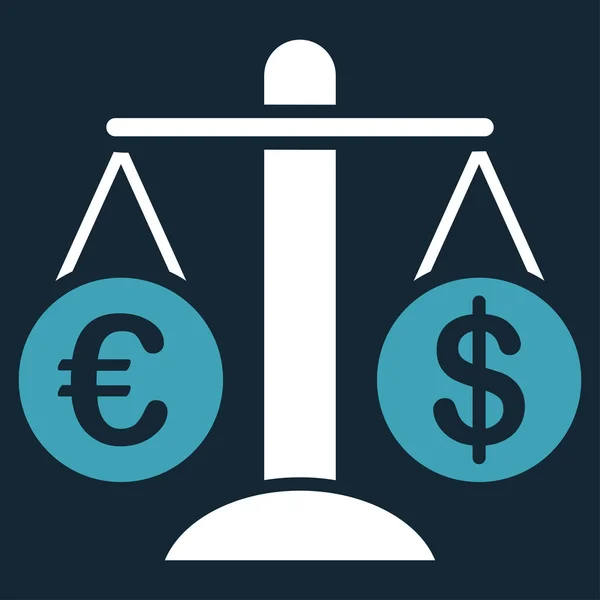 Moeda comparar ícone — Vetor de Stock