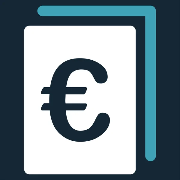 Euro Document Icône — Image vectorielle