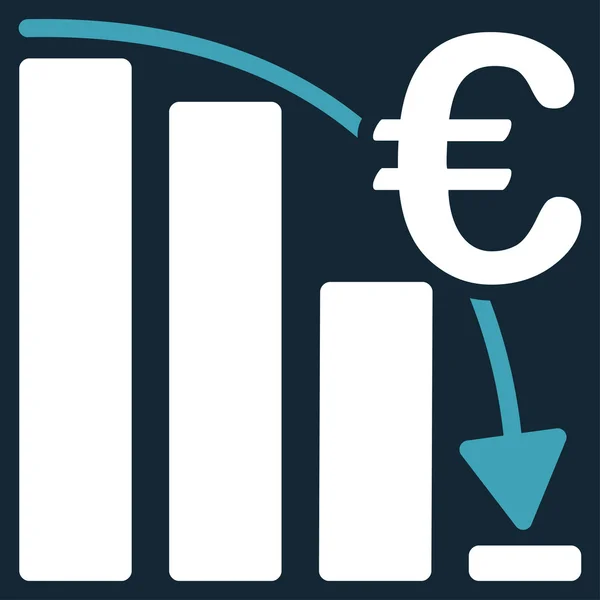 Euro eposzt nem válság ikon — Stock Vector