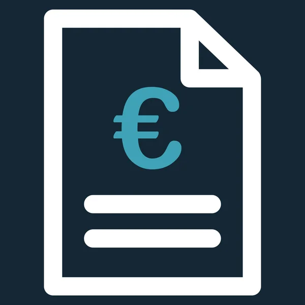 Euro factuur pictogram — Stockvector