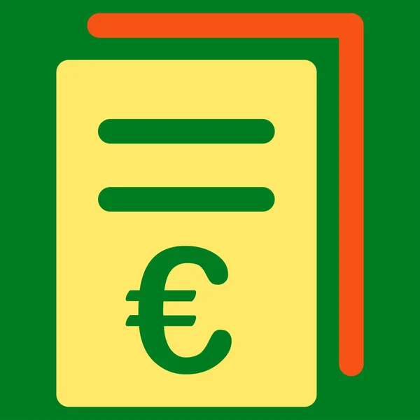 Euro Catalogo Icona — Vettoriale Stock