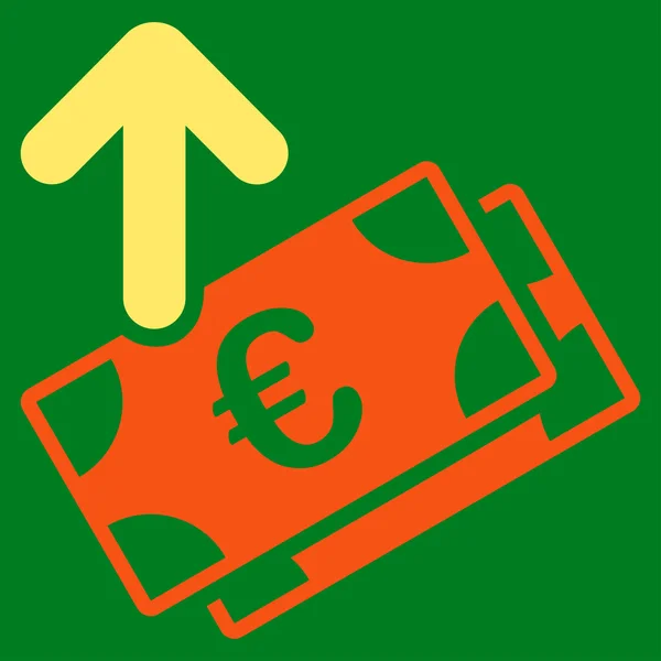 Gastar billetes en euros Icono — Vector de stock