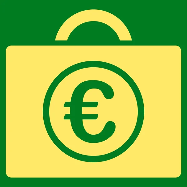 Icono de equipaje Euro — Vector de stock