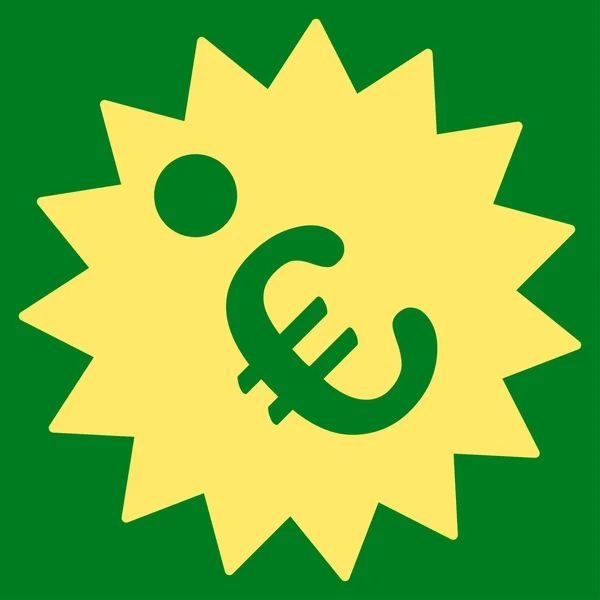 Euro Price Tag Icon — Stock Vector