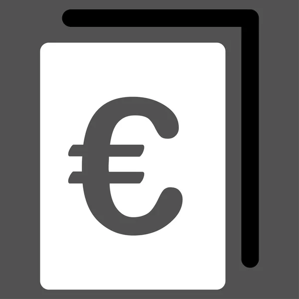 Euro Documento icono — Vector de stock