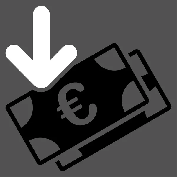 Euro inkomsten pictogram — Stockvector