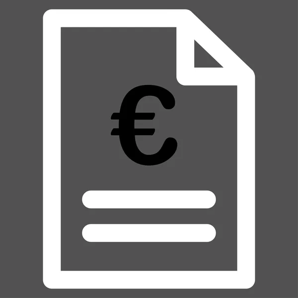 Euro factuur pictogram — Stockvector