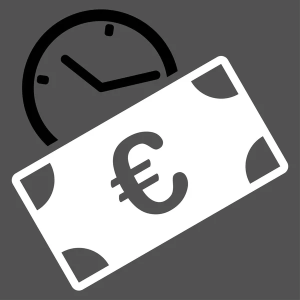 Euro terugkerende betaling pictogram — Stockvector