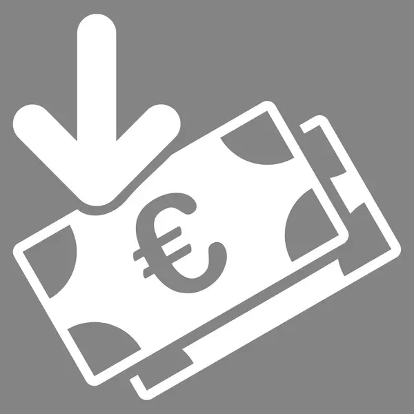 Euro inkomsten pictogram — Stockvector