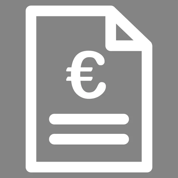 Euro factuur pictogram — Stockvector