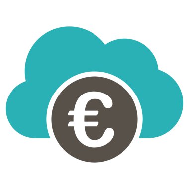 Euro bulut bankacılık simgesi