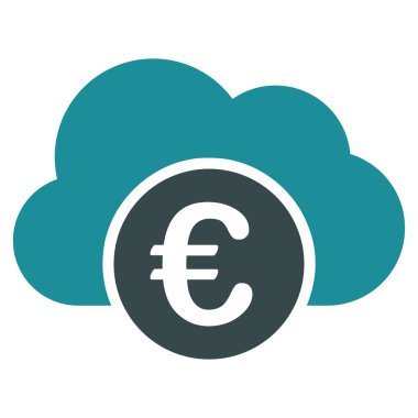 Euro bulut bankacılık simgesi