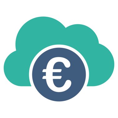 Euro bulut bankacılık simgesi