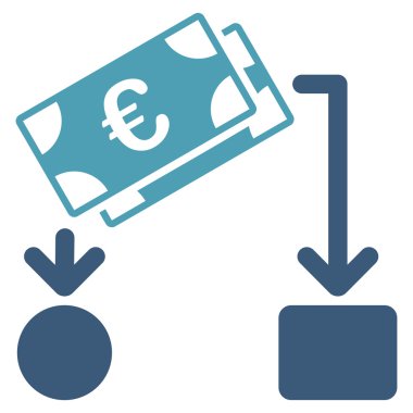 Euro nakit akışı simgesi