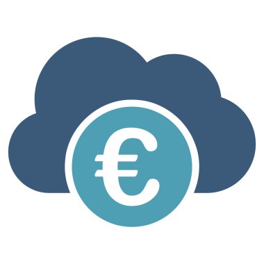 Euro bulut bankacılık simgesi