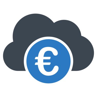 Euro bulut bankacılık simgesi