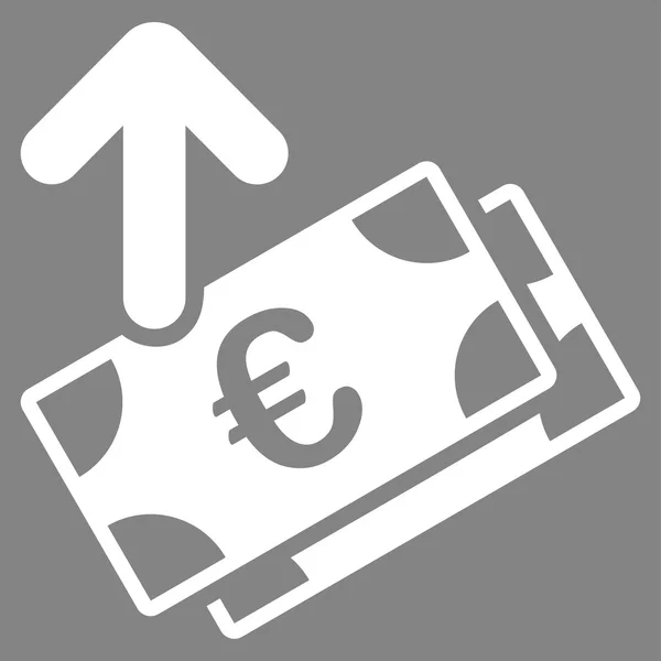 Besteden van Euro bankbiljetten pictogram — Stockvector