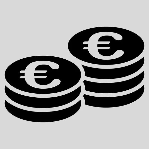 Icône pièces Euro — Image vectorielle