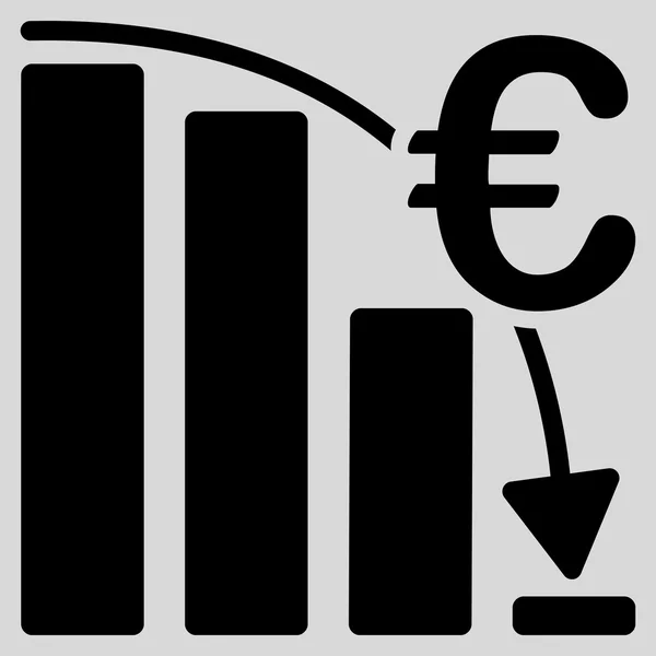 Euro Epic Fail Crisis Icon — Stock Vector
