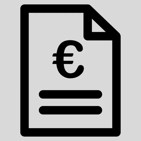 Euro factuur pictogram — Stockvector