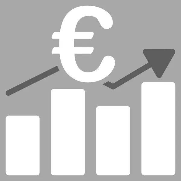 Ikonę wykresu biznes euro — Wektor stockowy