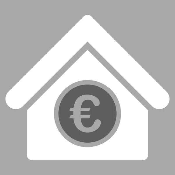 Euro Financial Center Icon — Stock Vector