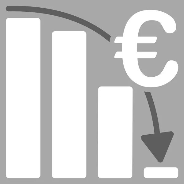 Euron Epic misslyckas krisen ikonen — Stock vektor
