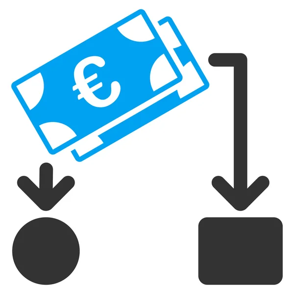 Euro Cash Flow Icon — Stock Vector
